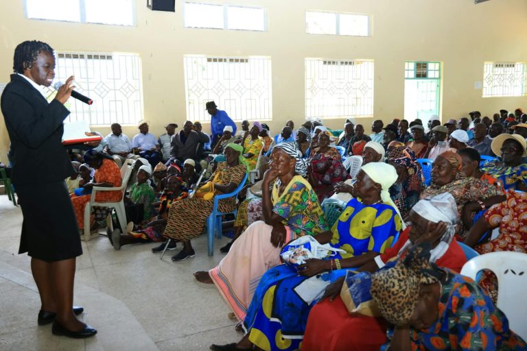 Older persons and community stakeholders participating in the Kisumu County International Day of Older Persons 2026 commemoration at Kombewa CDF Hall.